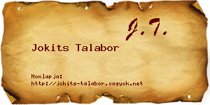 Jokits Talabor névjegykártya